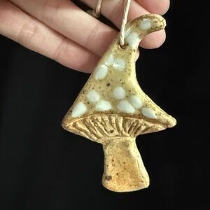 Handcrafted Ceramic Mushroom Ornament